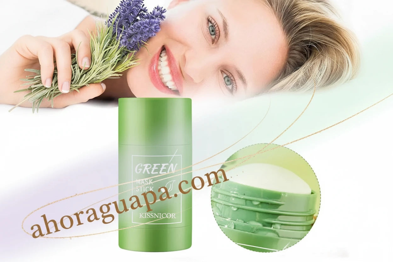 Mascarilla Limpiadora de Té Verde en Stick — Poros, Puntos Negros y Luminosidad 40g