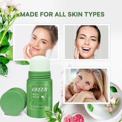 Mascarilla Limpiadora de Té Verde en Stick — Poros, Puntos Negros y Luminosidad 40g