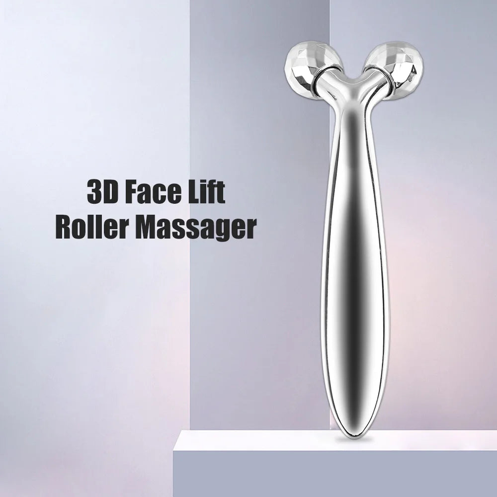 Rodillo Facial 3D en Y + Raspador Gua Sha — Masaje Lifting & Antiedad