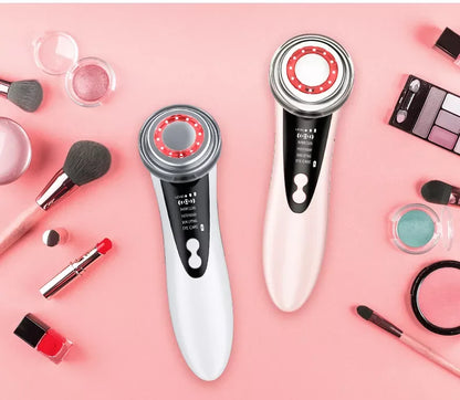 Masajeador Facial 4 en 1 RF EMS con Ultrasonido y LED