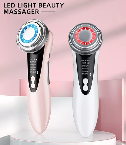 Masajeador Facial 4 en 1 RF EMS con Ultrasonido y LED