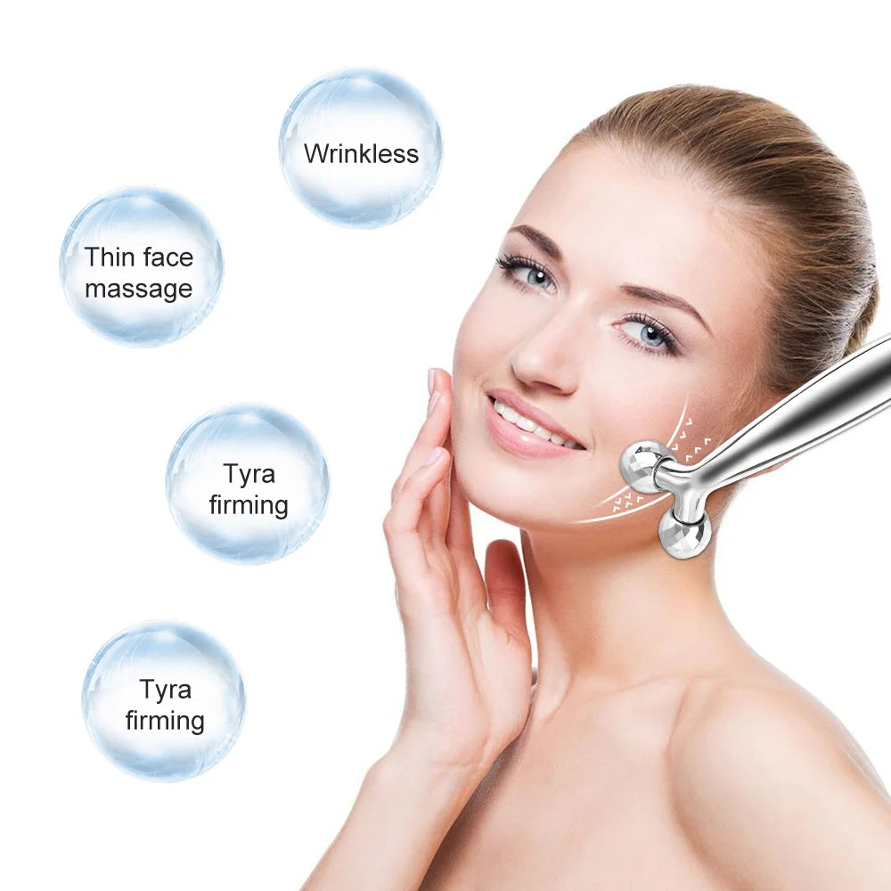 Rodillo Facial 3D en Y + Raspador Gua Sha — Masaje Lifting & Antiedad