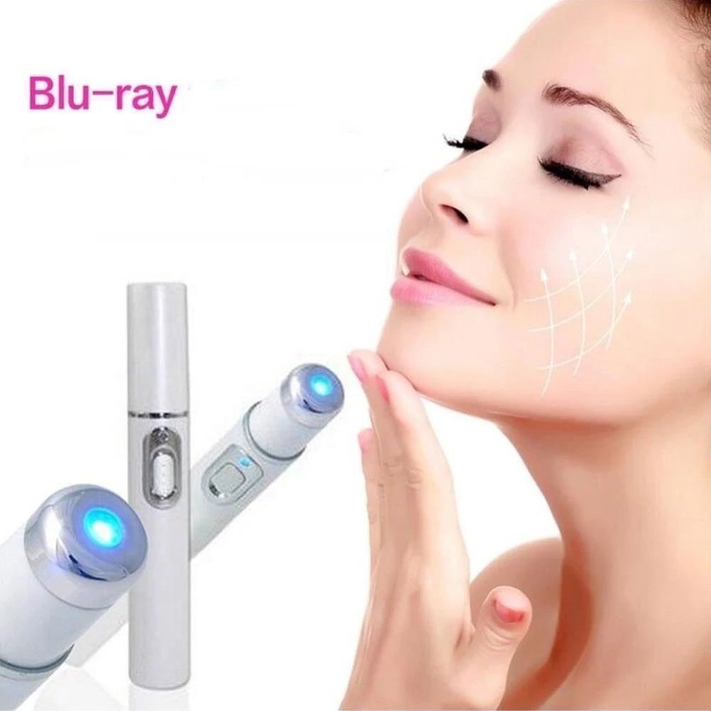 Bolígrafo LED Antiacné de Luz Azul – Terapia Facial para Acné, Cicatrices y Arrugas
