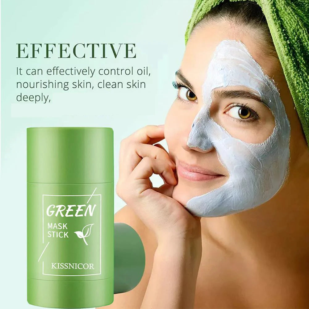 Mascarilla Limpiadora de Té Verde en Stick — Poros, Puntos Negros y Luminosidad 40g